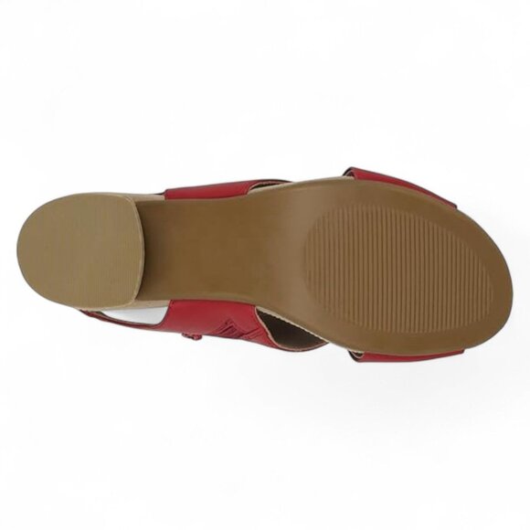 Gc Shoes Women's Keefa Cross Strap Slingback Heeled Sandals - Picture 5 of 5